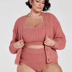 Fashion To Figure The Cuddle Ribbed Knit Cardigan