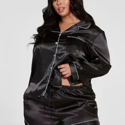 Fashion To Figure Elise Satin Pajamas Set With Eyemask -Pleasures SHOP x f4f3a8c2 2c4f 4b71 b4d0 c88691e654ca