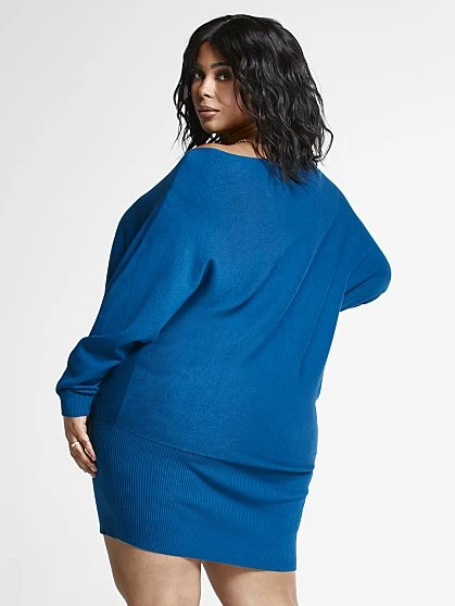 Fashion To Figure Larina Dolman Sleeve Sweater Dress 4 Fashion To Figure Larina Dolman Sleeve Sweater Dress - Image 4