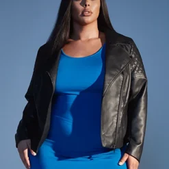 Fashion To Figure Bianca Faux Leather Moto Jacket -Pleasures SHOP x f6bad640 c8e9 40dd 8327 bcab50246de7