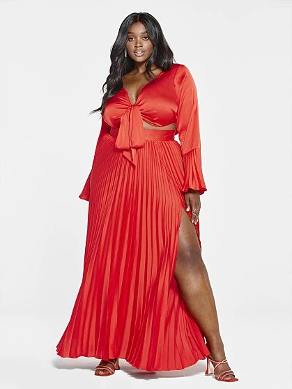 Fashion To Figure Noel Pleated Maxi Skirt - FTF LAB 007: Nzinga Imani 1 Fashion To Figure Noel Pleated Maxi Skirt - FTF LAB 007: Nzinga Imani