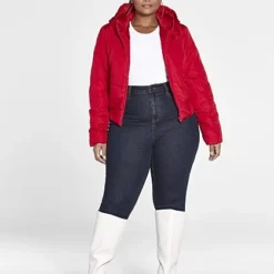 Fashion To Figure Farrah Short Hooded Puffer Coat -Pleasures SHOP x f7499422 7372 44ae a696 23bfe718b852