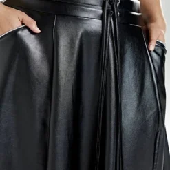 Fashion To Figure Tessa Faux Leather Maxi Skirt