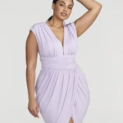 Fashion To Figure Iset Draped V-Neck Dress 6 Fashion To Figure Iset Draped V-Neck Dress -Pleasures SHOP x f7c851e6 2440 47a1 9cb9 98e9d2e74293