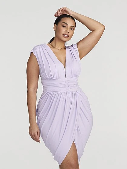 Fashion To Figure Iset Draped V-Neck Dress 3 Fashion To Figure Iset Draped V-Neck Dress - Image 3
