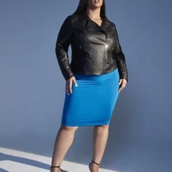 Fashion To Figure Bianca Faux Leather Moto Jacket
