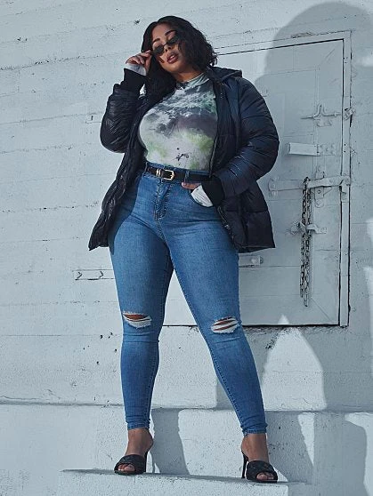 Fashion To Figure Shine On Puffer Coat 4 Fashion To Figure Shine On Puffer Coat - Image 4