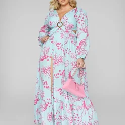 Fashion To Figure Gabriella Abstract Print Maxi Dress -Pleasures SHOP x f9871bb9 0a60 4238 bbef 37b0baab95d4