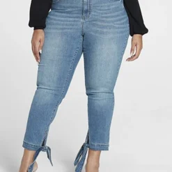 Fashion To Figure High Rise Skinny Jeans With Ankle Ties -Pleasures SHOP x f98f85a9 6921 4c9c be6e 764575fb7d40