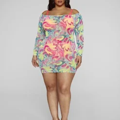 Fashion To Figure Melanie Off Shoulder Cover-Up Dress