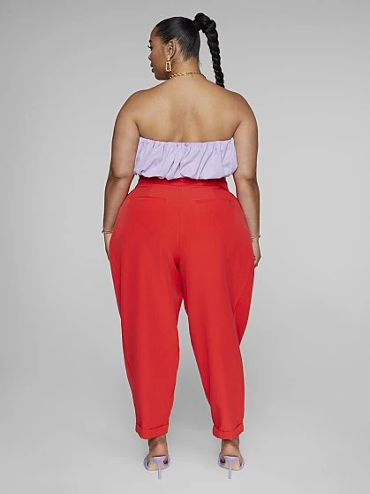 Fashion To Figure Brooke Foldover Waist Pants - Gabi Fresh X FTF 1 Fashion To Figure Brooke Foldover Waist Pants - Gabi Fresh X FTF