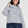 Fashion To Figure Liana Cableknit Turtleneck Sweater