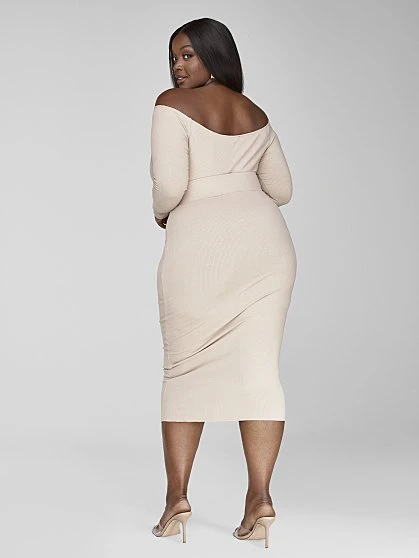 Fashion To Figure FTF Essentials - Rib Knit Tie Knot Skirt 4 Fashion To Figure FTF Essentials - Rib Knit Tie Knot Skirt - Image 4