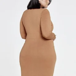 Fashion To Figure Tessa Button Front Sweater Dress -Pleasures SHOP x fbb218d5 8e18 4f94 b029 827e94eda5c8