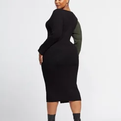 Fashion To Figure Viola Two-Tone Sweater Dress