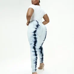 Fashion To Figure Mid Rise Tie Dye Skinny Jeans