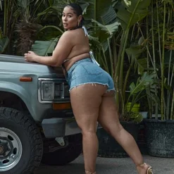 Fashion To Figure Tiana Vintage Short Shorts - Tabria Majors X FTF -Pleasures SHOP x fdb9aef8 8584 4211 9e4d 7b712e216f71