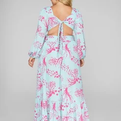 Fashion To Figure Gabriella Abstract Print Maxi Dress