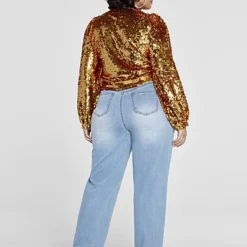 Fashion To Figure The Turn Up High-Rise Sequin Front Denim Trousers - Patrick Starrr X FTF 13 Fashion To Figure The Turn Up High-Rise Sequin Front Denim Trousers - Patrick Starrr X FTF -Pleasures SHOP x fdc87b1e c089 479d 84a6 d52f00f0eee0