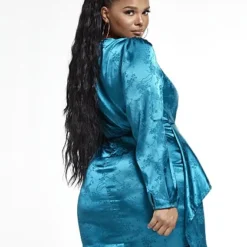 Fashion To Figure Marlena Jacquard Satin Dress 7 Fashion To Figure Marlena Jacquard Satin Dress -Pleasures SHOP x fe01ee13 ad49 4b09 963e 82e45c1ecfc6