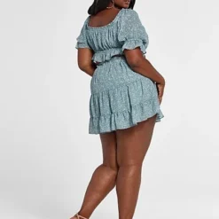 Fashion To Figure Julia Floral Print Tiered Mini Skirt