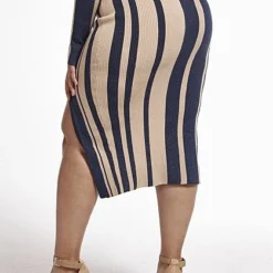 Fashion To Figure Lucy Striped Sweater Skirt -Pleasures SHOP x ffc8d8f3 e248 47e4 a3af e9bb1475ee25